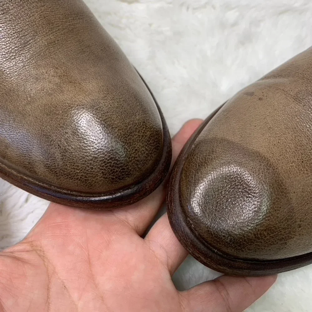 Frye 77032 Women's Light Brown Leather Carson Shortie Boots Size 6 1/2 - Picture 5 of 16